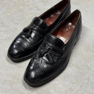 Dack's Kangaroo Leather Loafers Wingtip Brogue Black Made in Canada 9.5 F